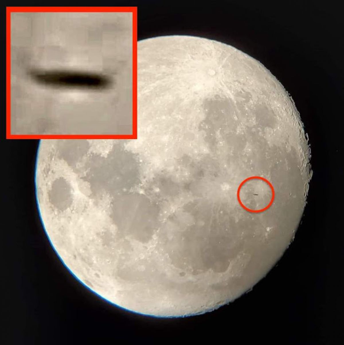 Скотт Уоринг опять заметил «летающую тарелку» на фоне Луны, любопытные кадры