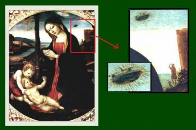 Изображения НЛО на средневековых картинах