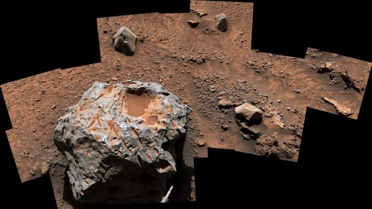 Curiosity обнаружил еще один металлический метеорит на Марсе