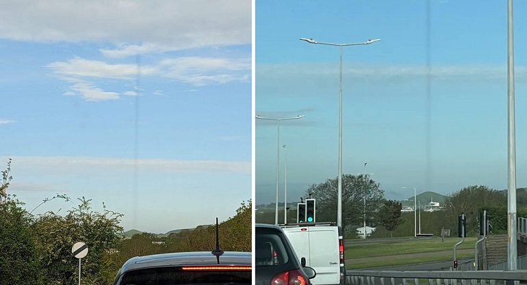 Черная вертикальная линия в британском небе: метеорологи пытаются разгадать загадку